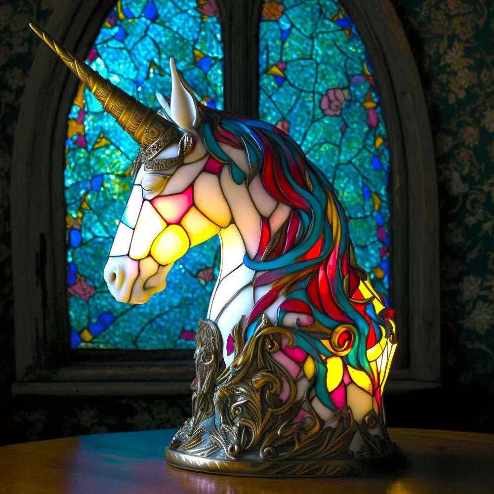 Artistic LED Nightlight with Stained Glass Effect DRAGON Nightlight - BlueFox