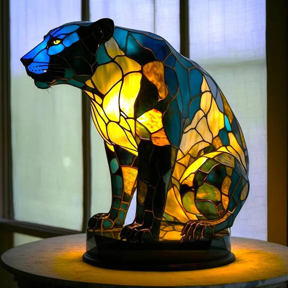 Artistic LED Nightlight with Stained Glass Effect DRAGON Nightlight - BlueFox