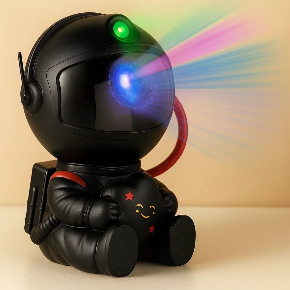 Astronaut Galaxy Night Light with Colorful Nebula Projection Black Star Nightlight - BlueFox