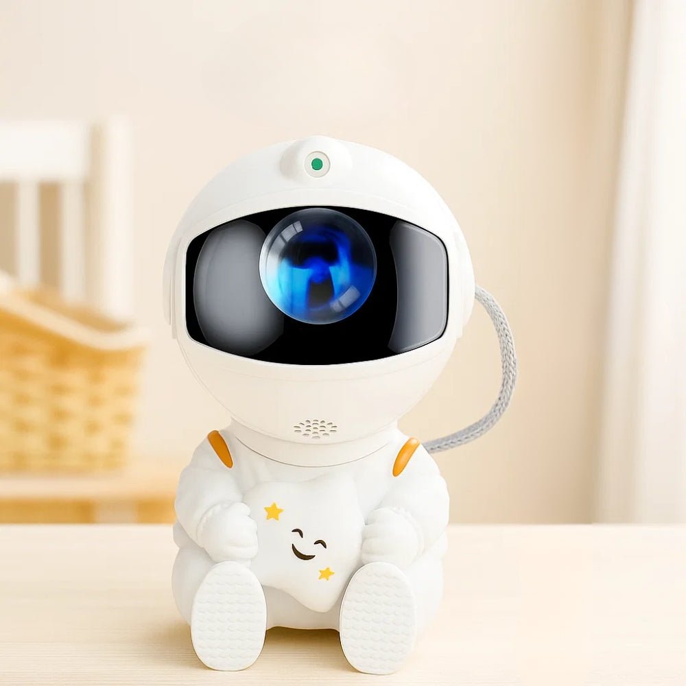 Astronaut Galaxy Night Light with Colorful Nebula Projection White Star Nightlight - BlueFox