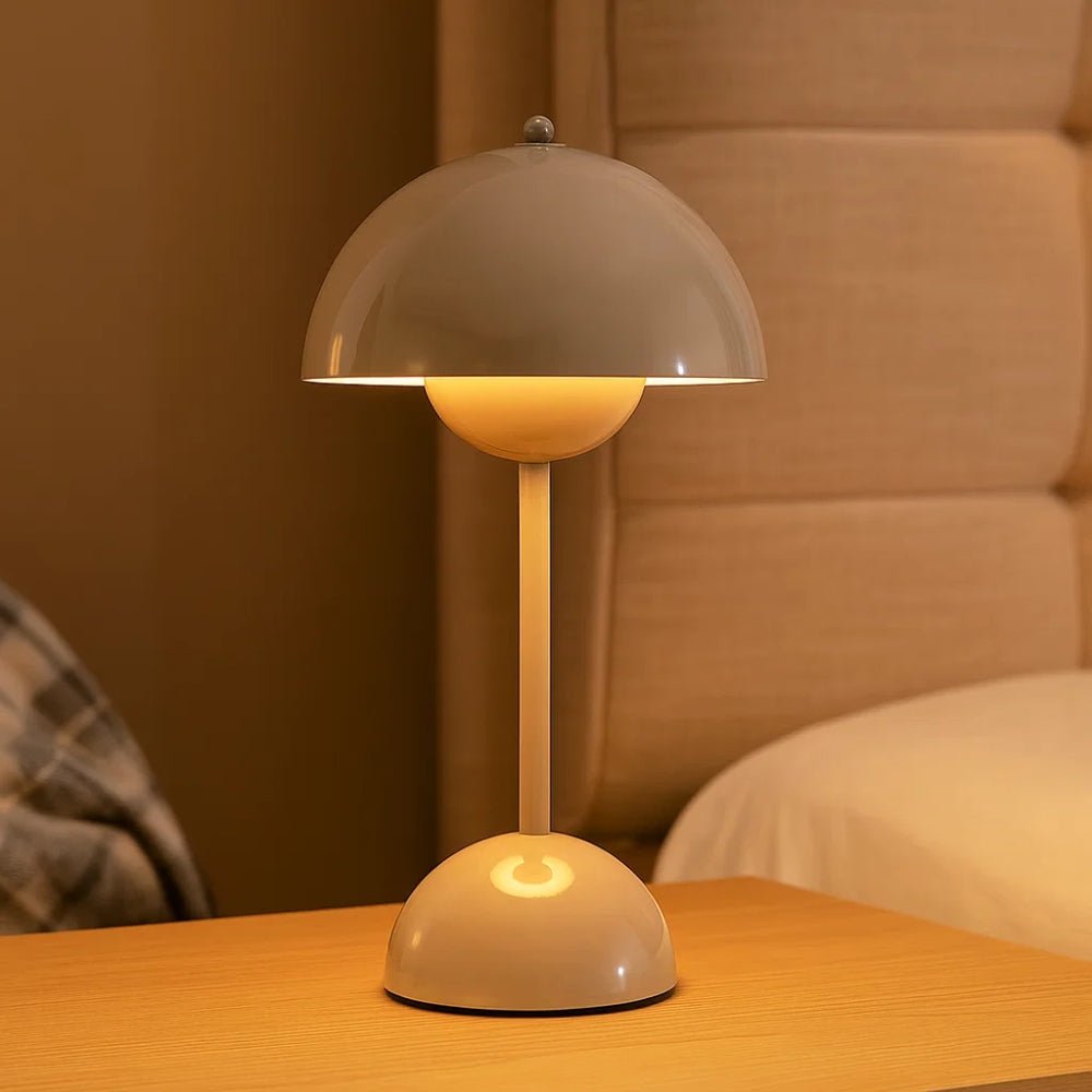 Elegant Table Lamp for Living Room Gray Nightlight - BlueFox