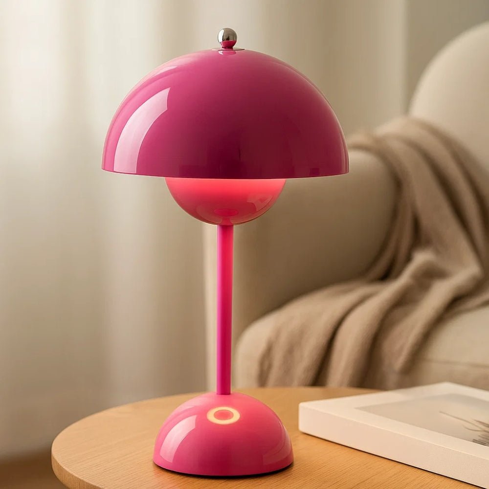 Elegant Table Lamp for Living Room Pink Nightlight - BlueFox