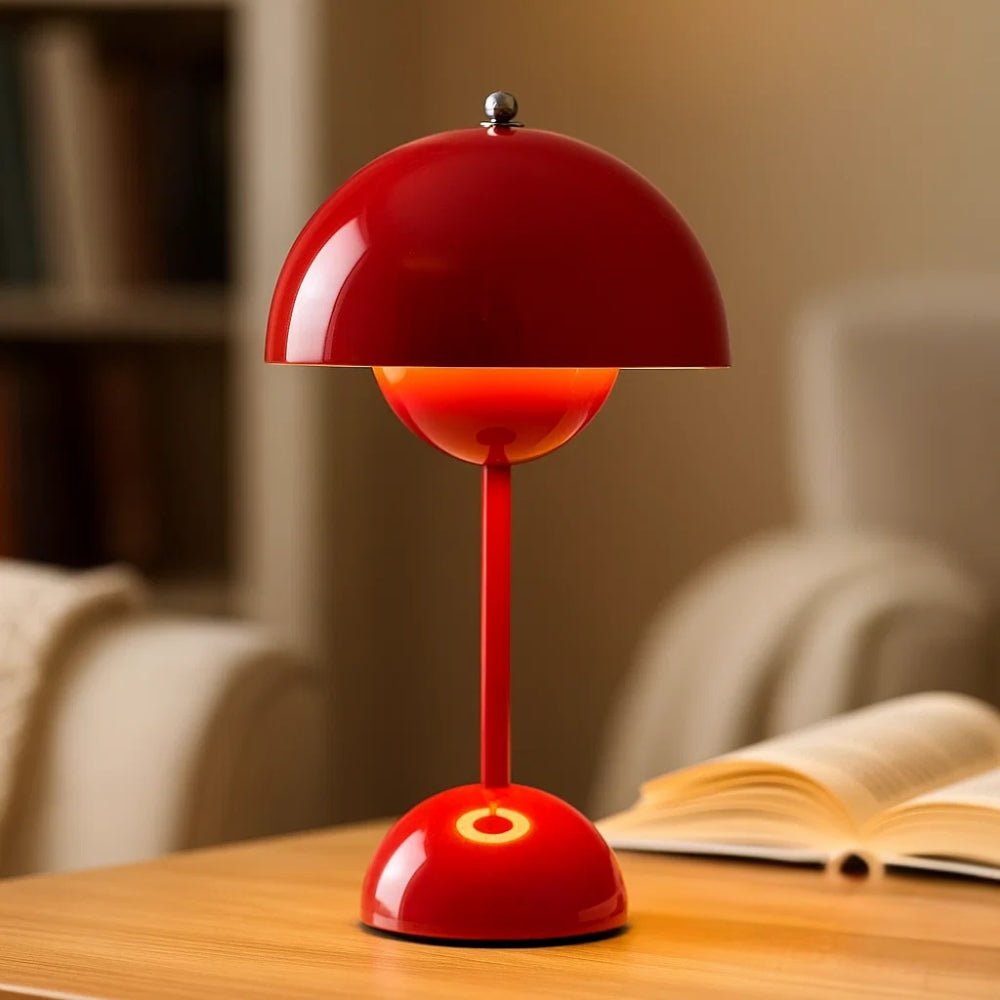 Elegant Table Lamp for Living Room Red Nightlight - BlueFox